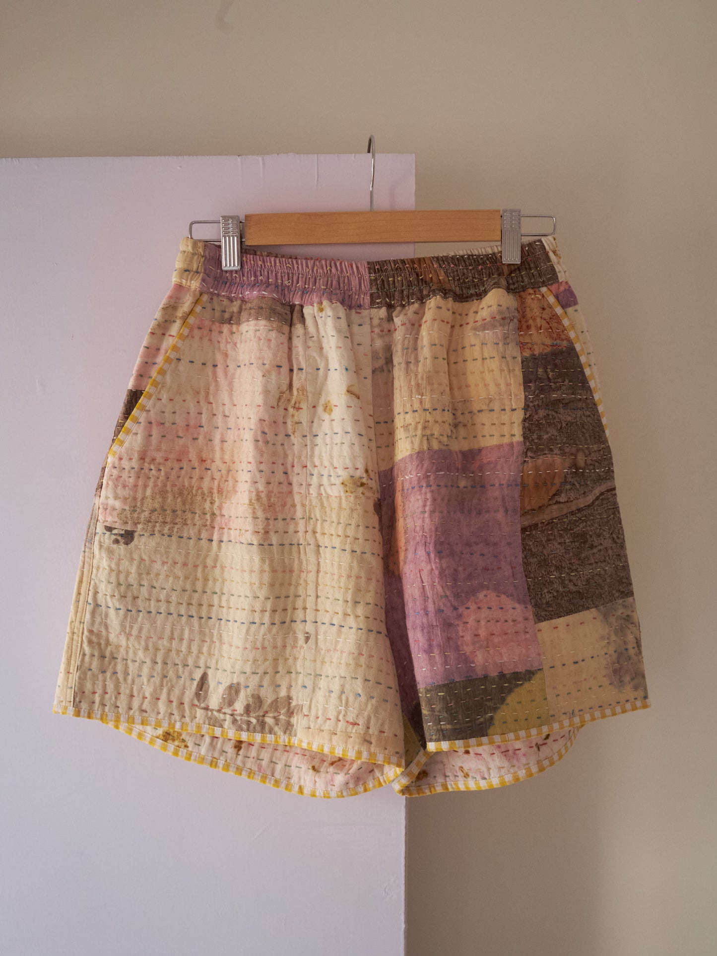 Quilted Patchwork Shorts