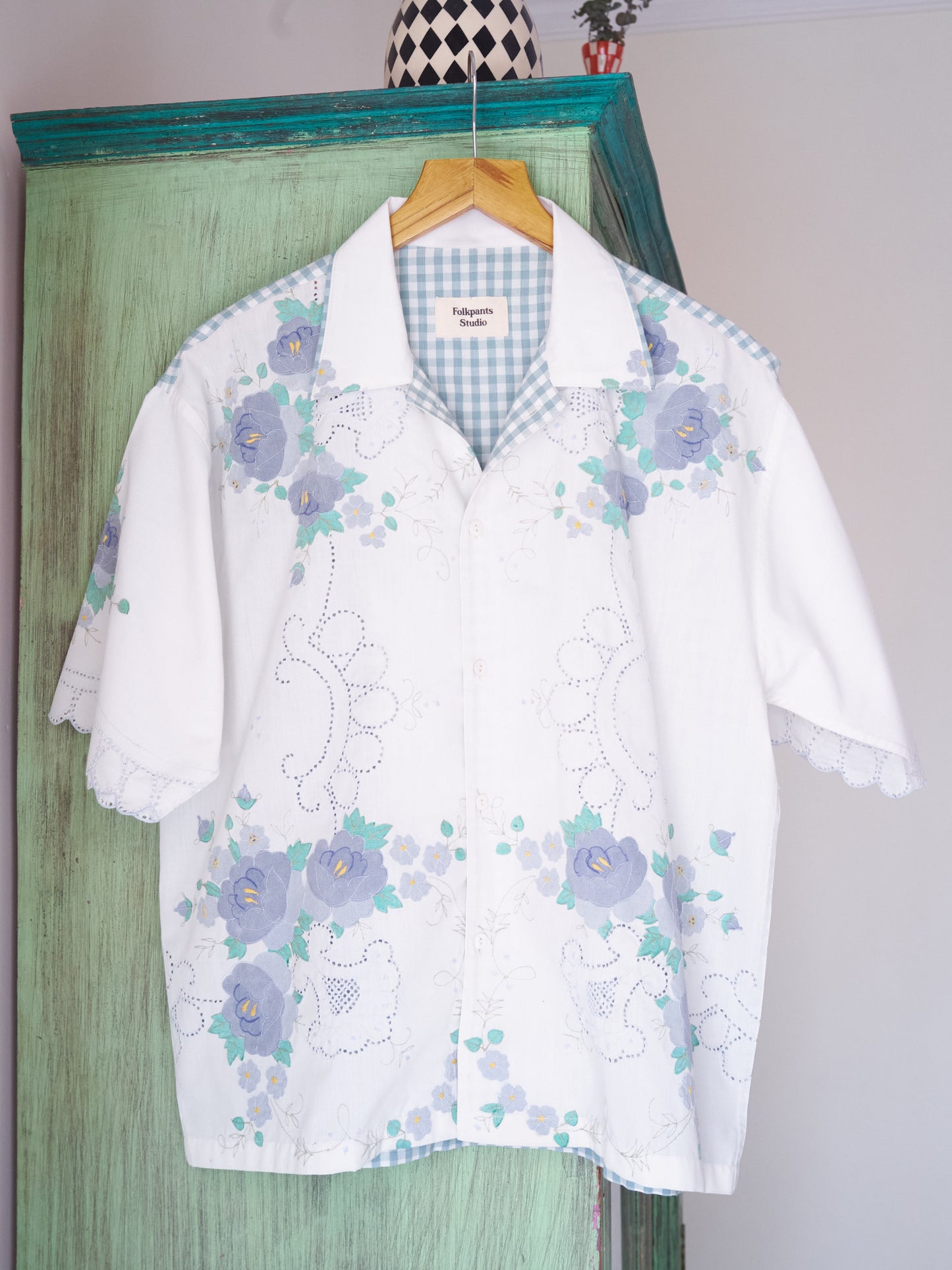 Double Green Scalloped Shirt