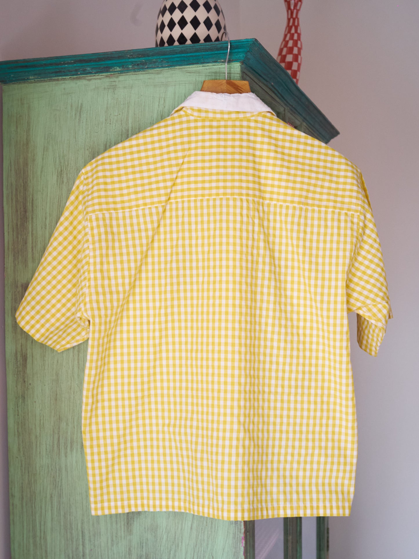 Garden Pansies & Gingham Shirt
