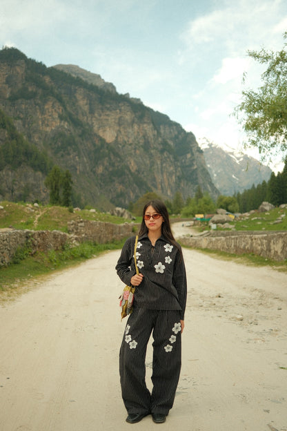 Kakhan Embroidered Unisex Wide Legged Pants
