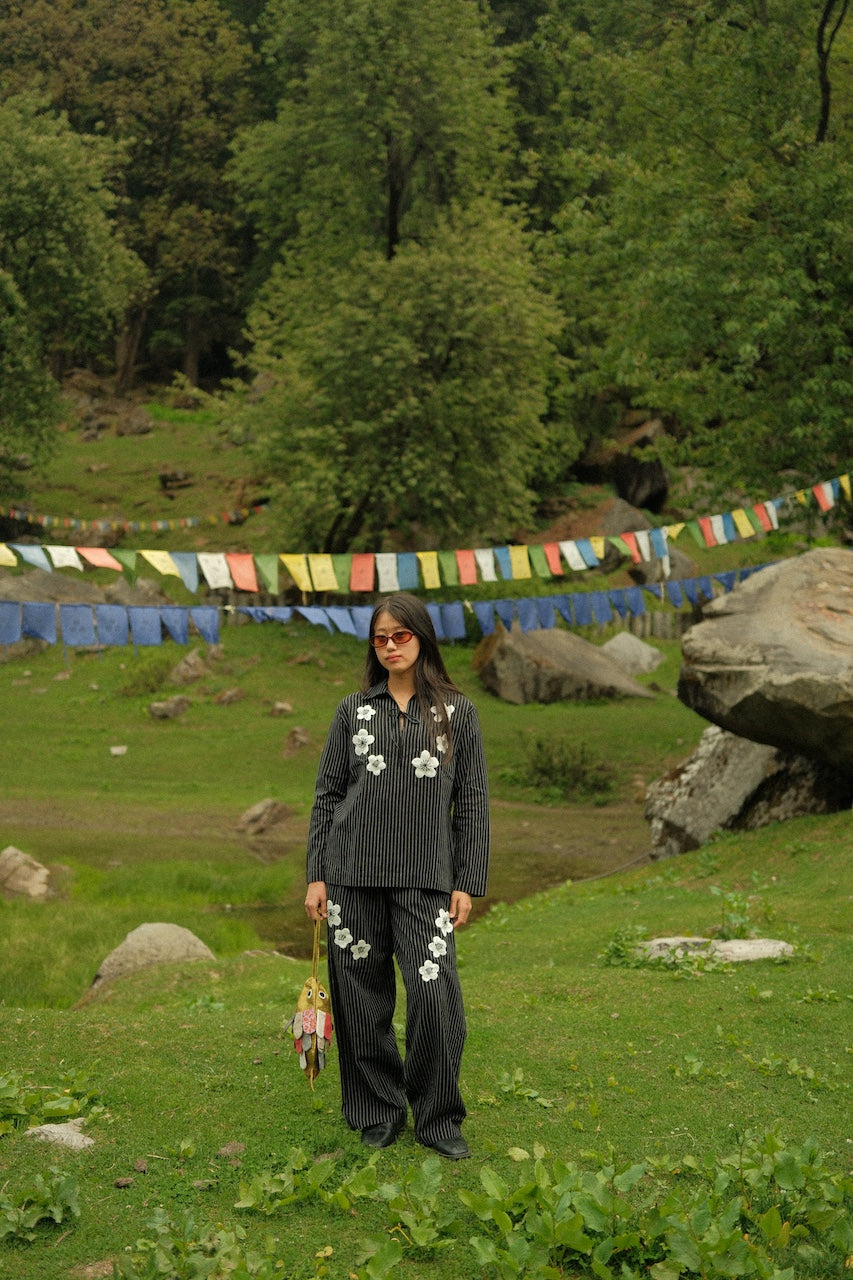 Kakhan Embroidered Unisex Wide Legged Pants