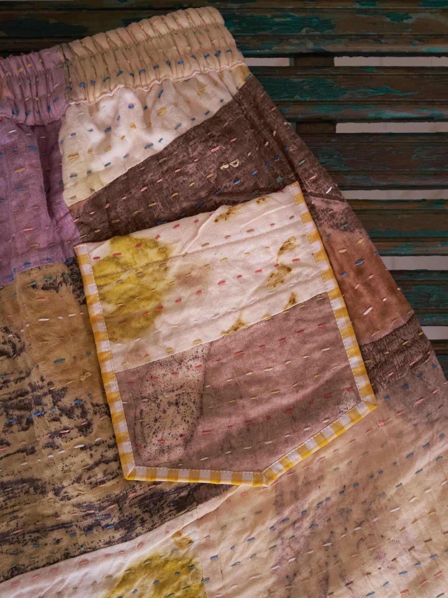 Quilted Patchwork Shorts