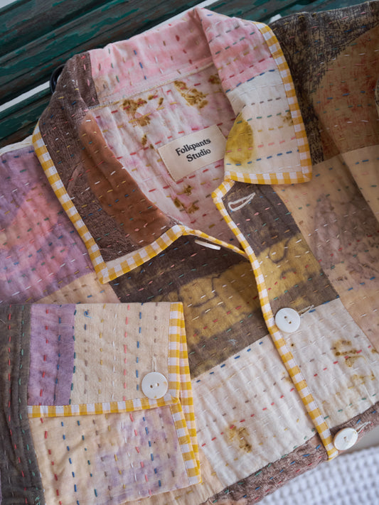 Quilted Patchwork Jacket Large
