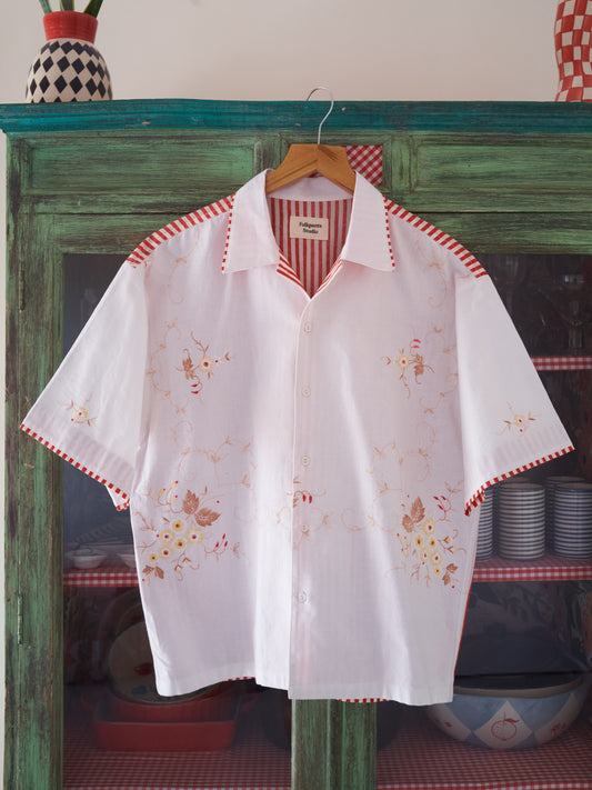 Daisy Shirt With Small Stripes