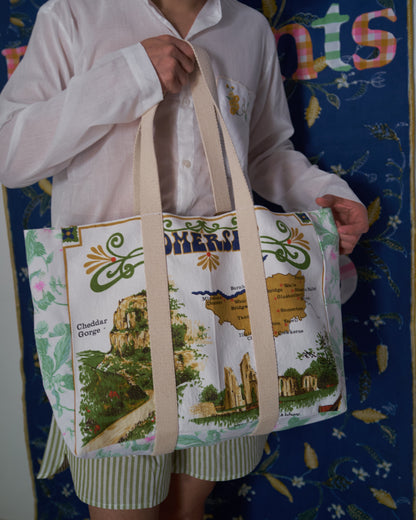 Somerset Vintage Tea Towel Tote