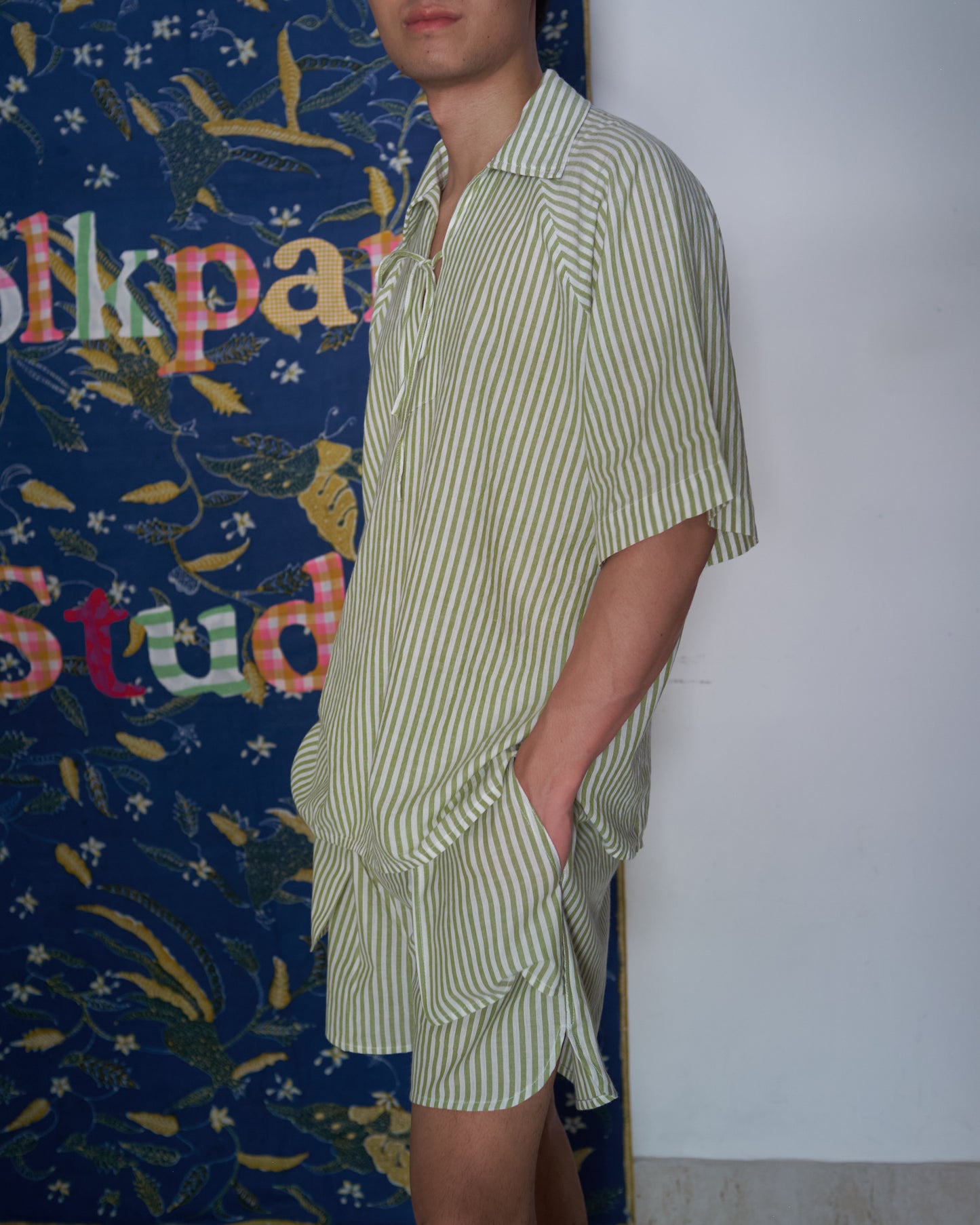 Unisex Striped Handloom Raglan Shirt