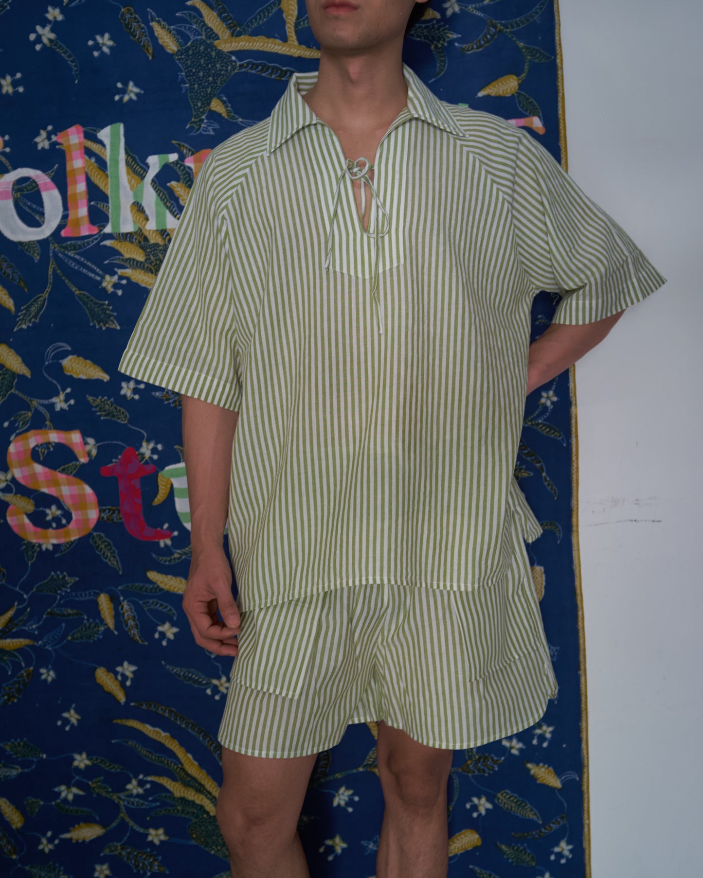 Unisex Striped Handloom Raglan Shirt