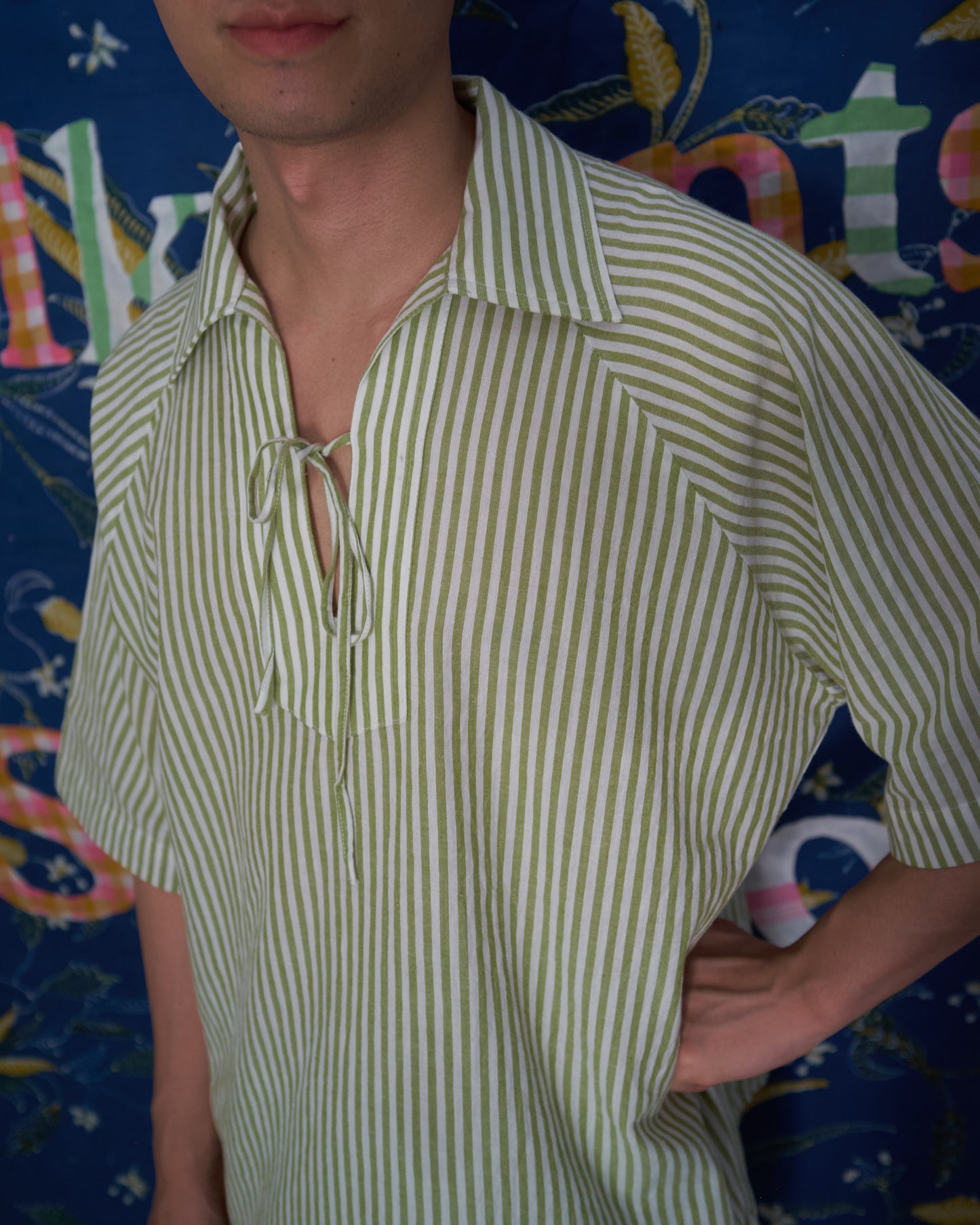 Unisex Striped Handloom Raglan Shirt