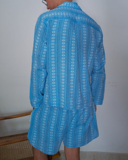 Yellow Orange & Brown Yoke Shirt
