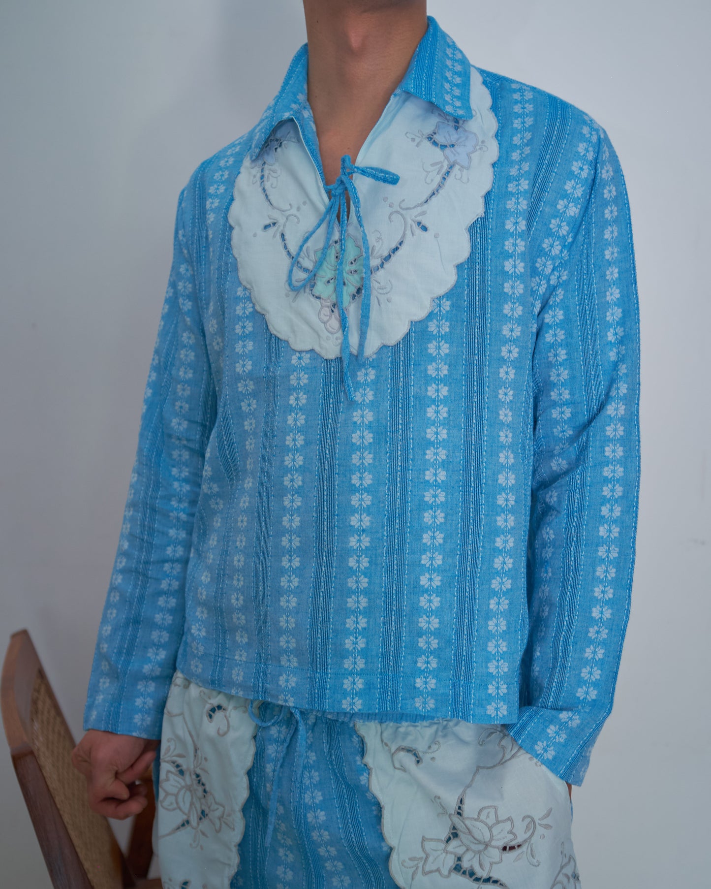 Pastel Flowers Yoke Shirt