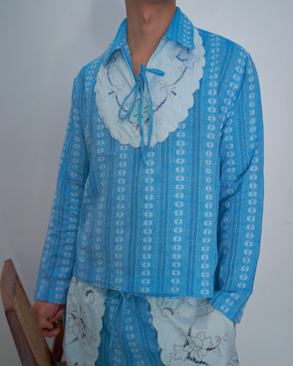 Pastel Flowers Yoke Shirt