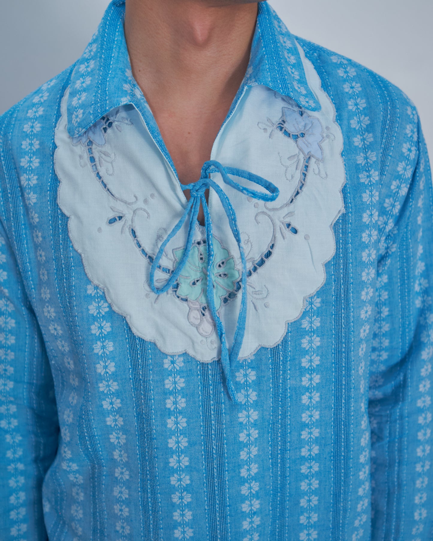 Pastel Flowers Yoke Shirt