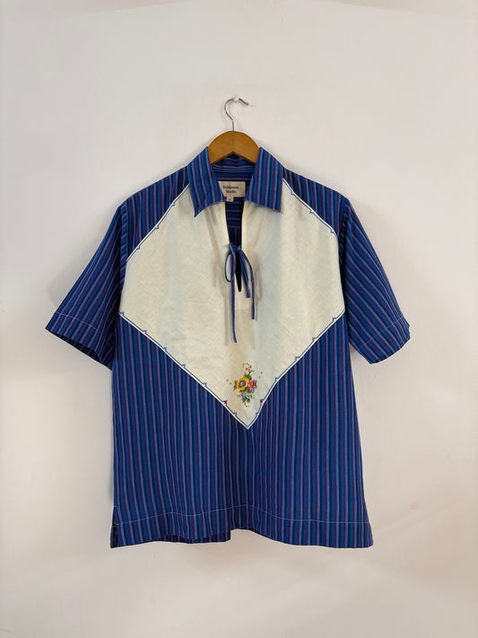 Cross Stitched Yoke Shirt